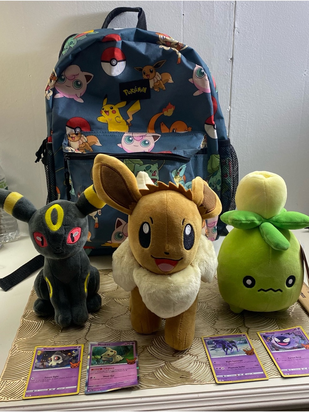 Pokémon Character Backpack with Plush Trio and Cards